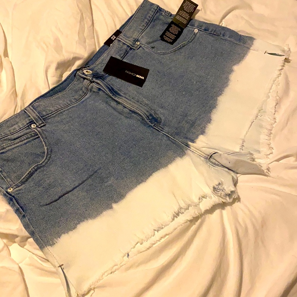 Plus size denim shorts